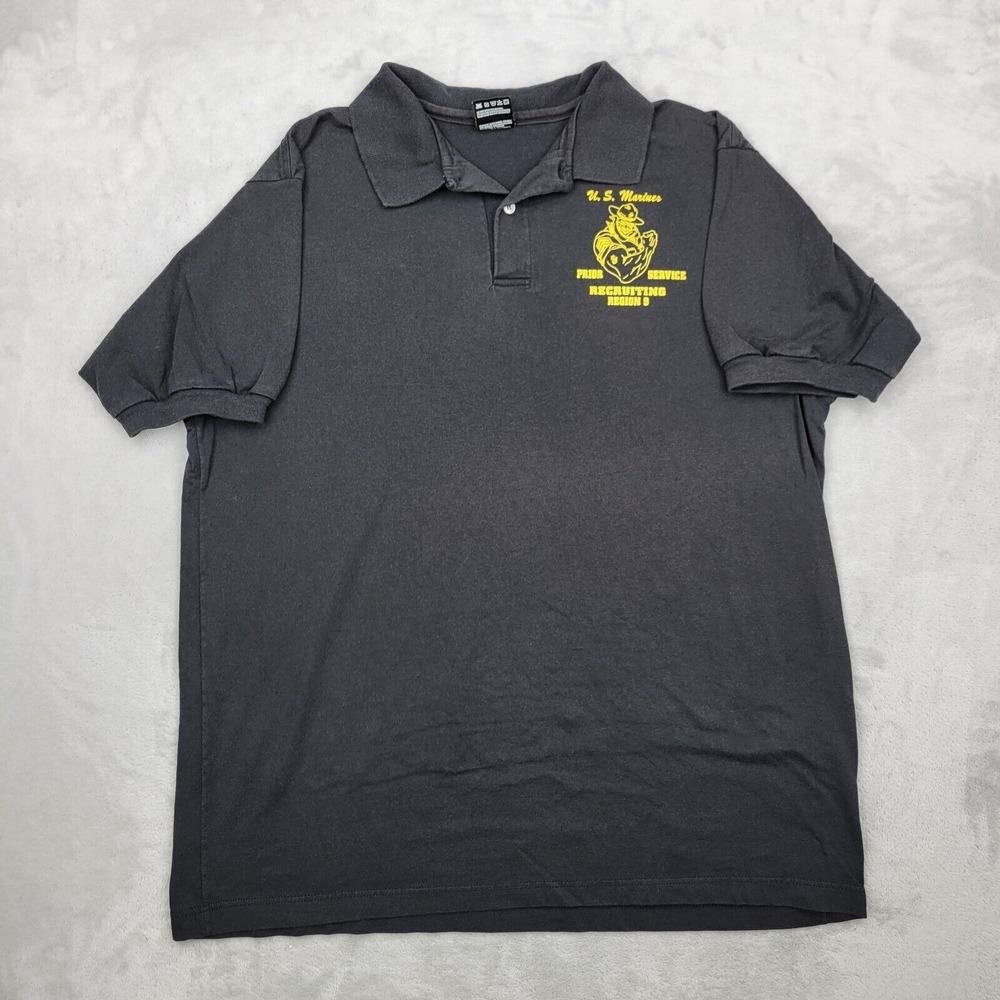 United States Marines‎ Corps Shirt Mens Large Polo Military Recruit Service USA